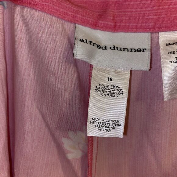 Alfred Dunner Capri Pants Pink Floral Baggy Plus Size 18 Plus - Picture 9 of 9